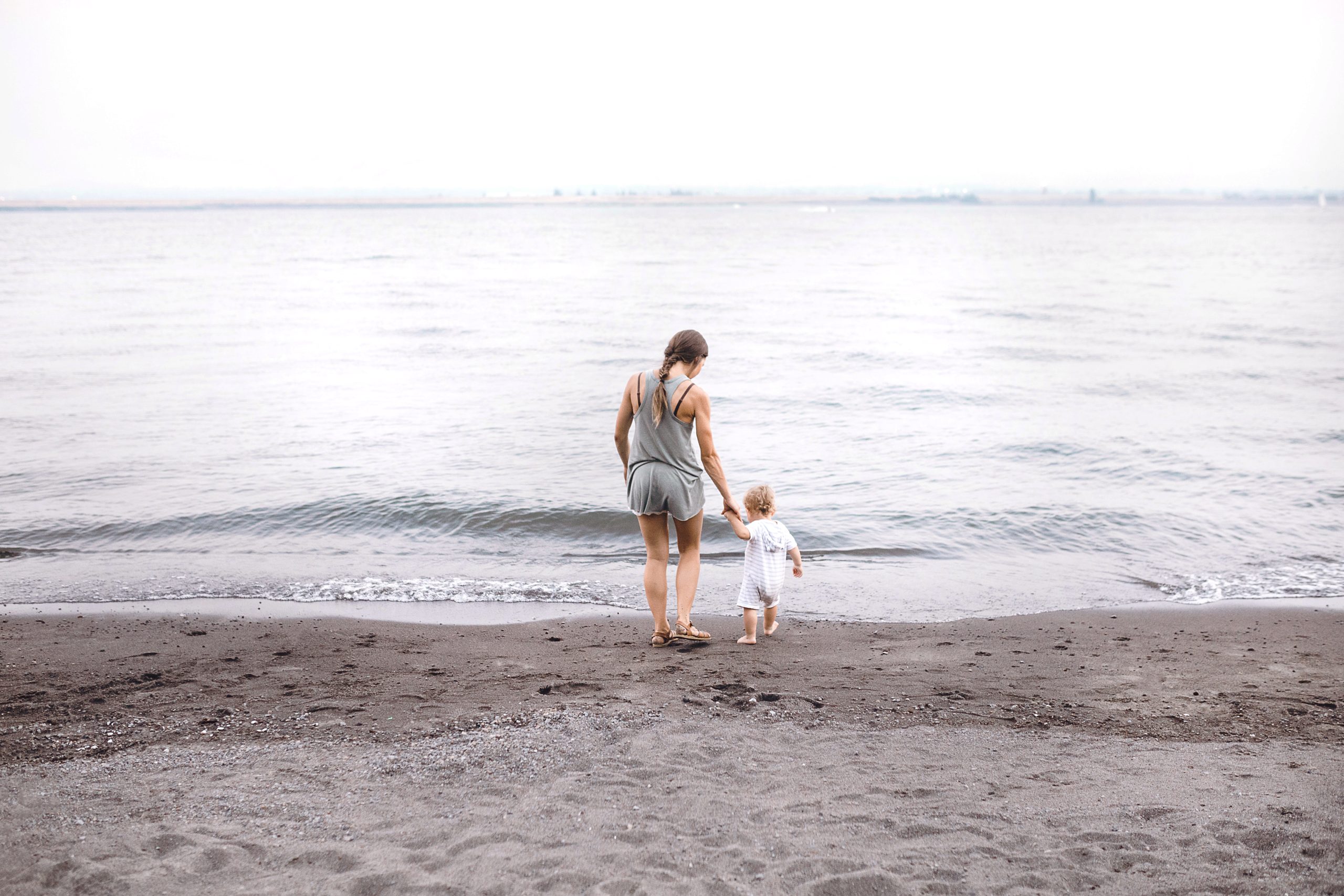 Mother and Baby on the Beach